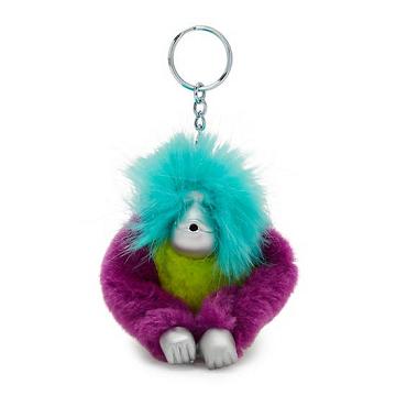 Kipling Fun Hair Sven Monkey Keychain Accessoires Rood Groen | België 1274BE